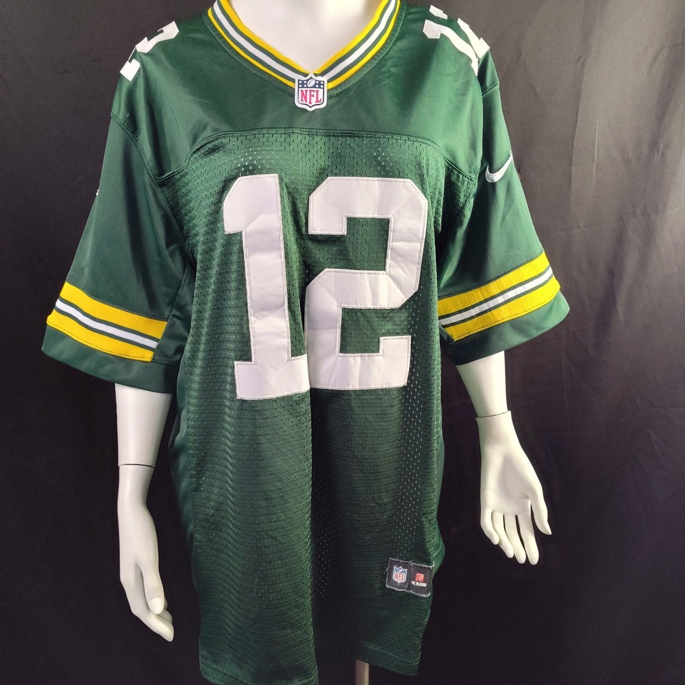 Aaron Rodgers jersey size 52 Nike Green Bay Packers #12 NFL football FLAWS